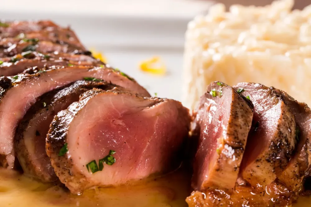 Risotto au magret de canard fumé